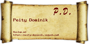 Peity Dominik névjegykártya